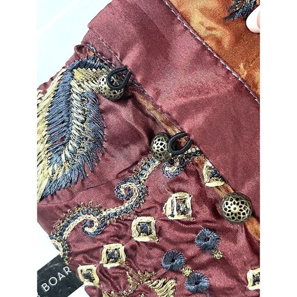 Soft Surrounding XL Tunic Top Embroidered India Boho Ribbed Gray - Picture 11 of 15